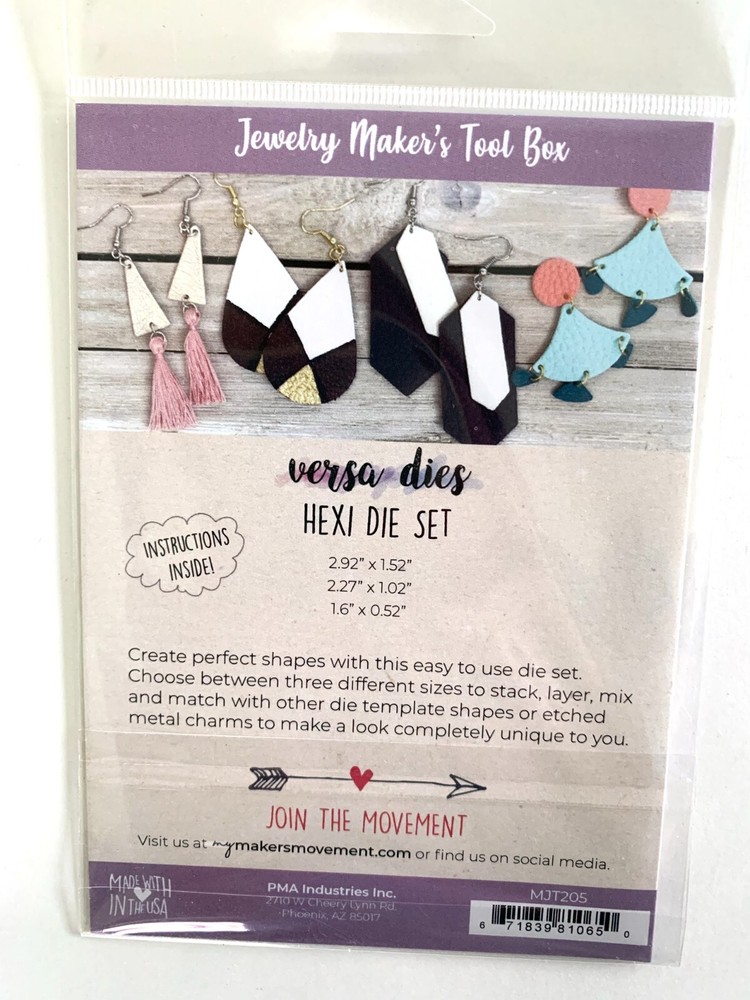 6 Pkgs Jewelry Maker's Tool Box Dies 6 Shapes Multiple Sizes per Shape