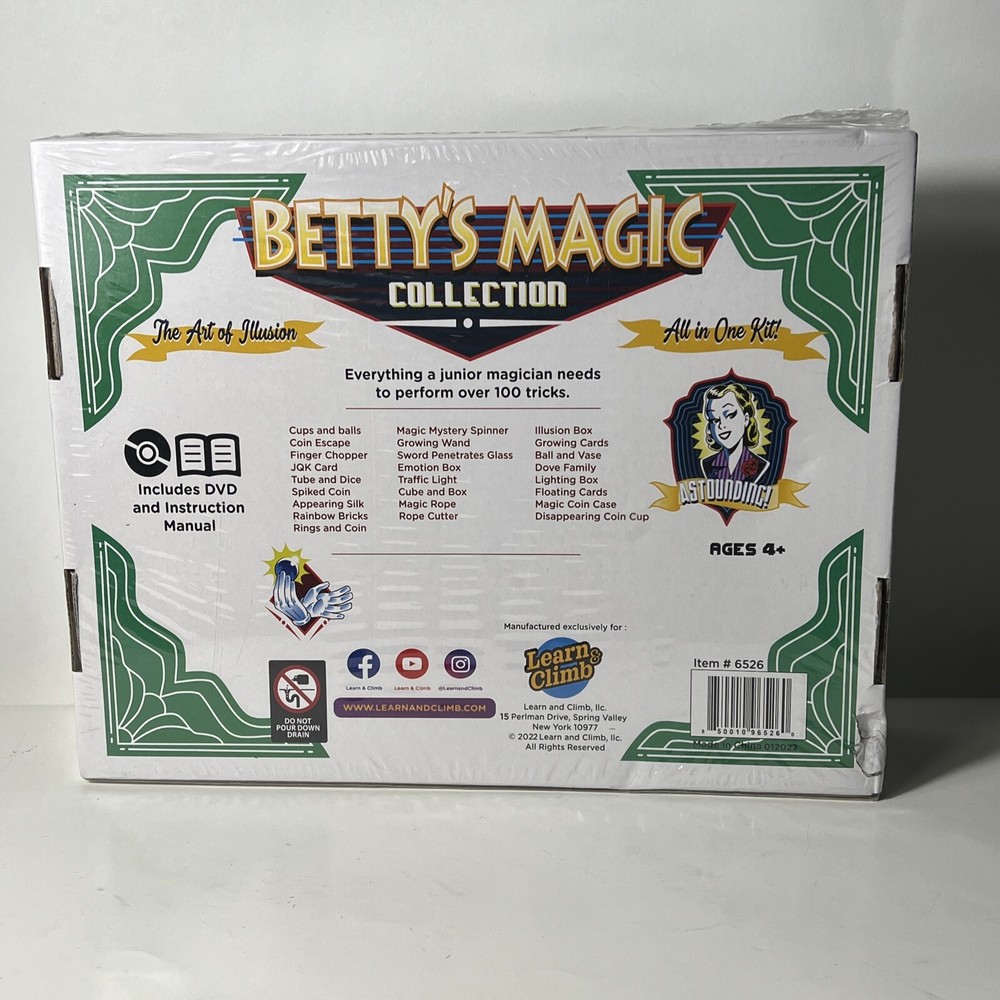 Learn & Climb Betty's Magic Collection Set Master Over 100 Magic Tricks For Kids