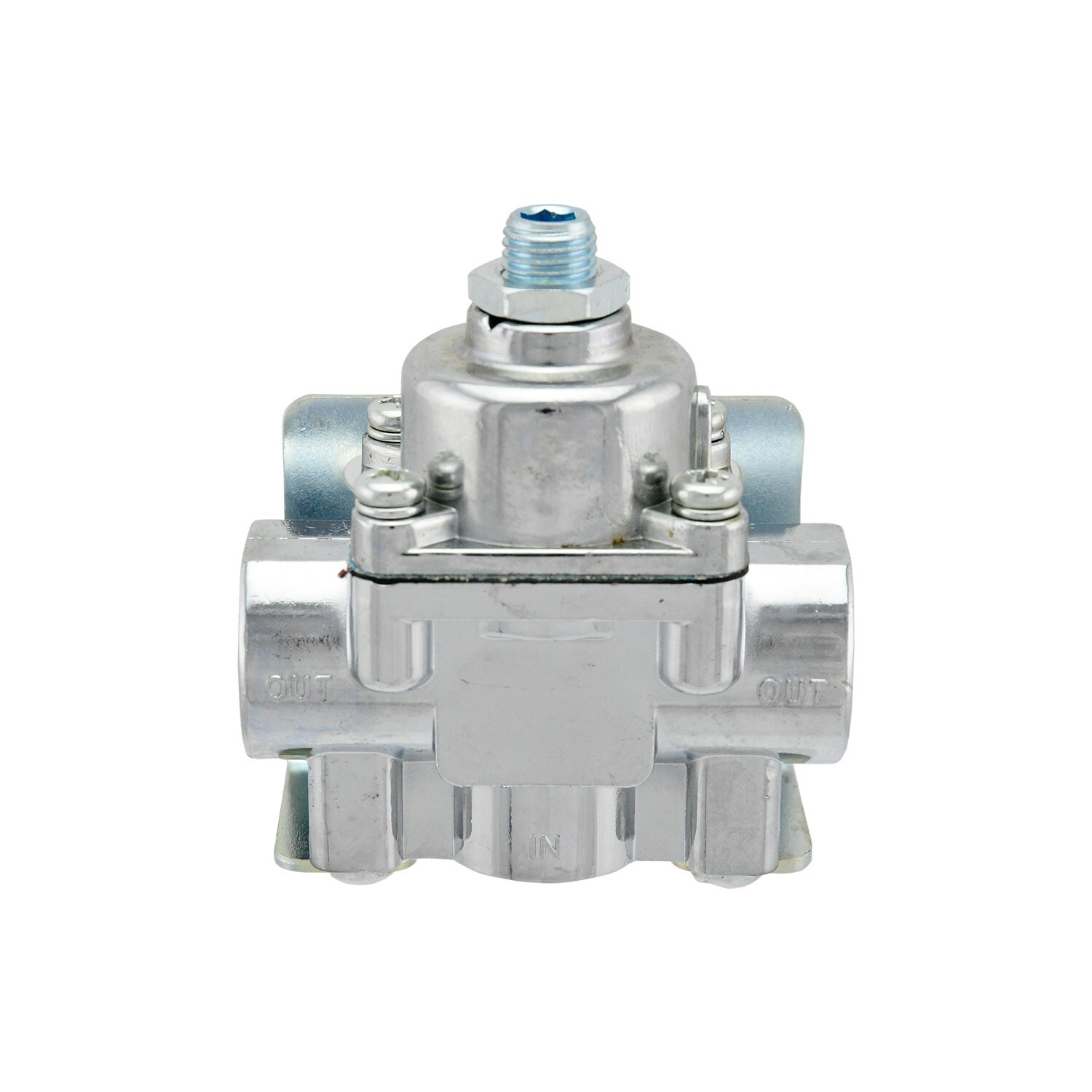 Chrome Adjustable Fuel Low Pressure Regulator 1-4 PSI 3/8" NPT Inlet & Outlet