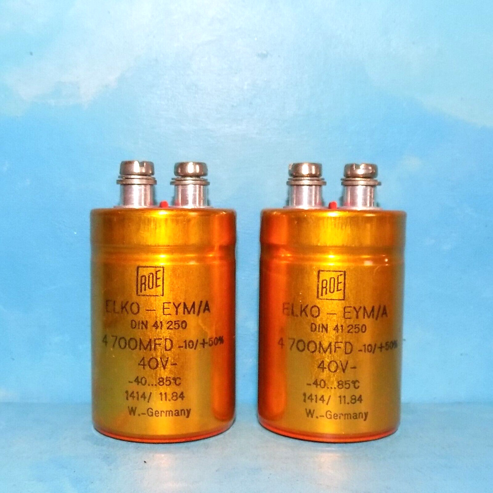 2 RDE ELKO Electrolytic Can Capacitors 4700uf@40V Tested