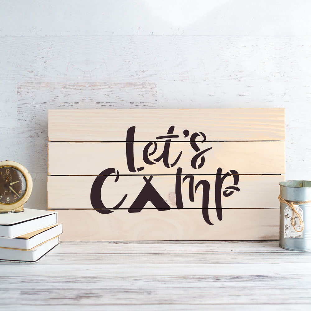 Lets Camp Stencil - Durable & Reusable Mylar Stencils