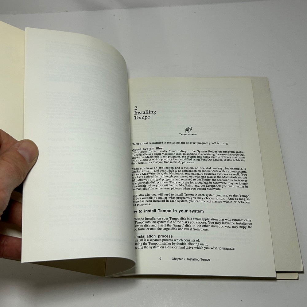 Tempo v 1.1 1.2 for Macintosh Affinity Software 3.5" Floppy Disk 1986