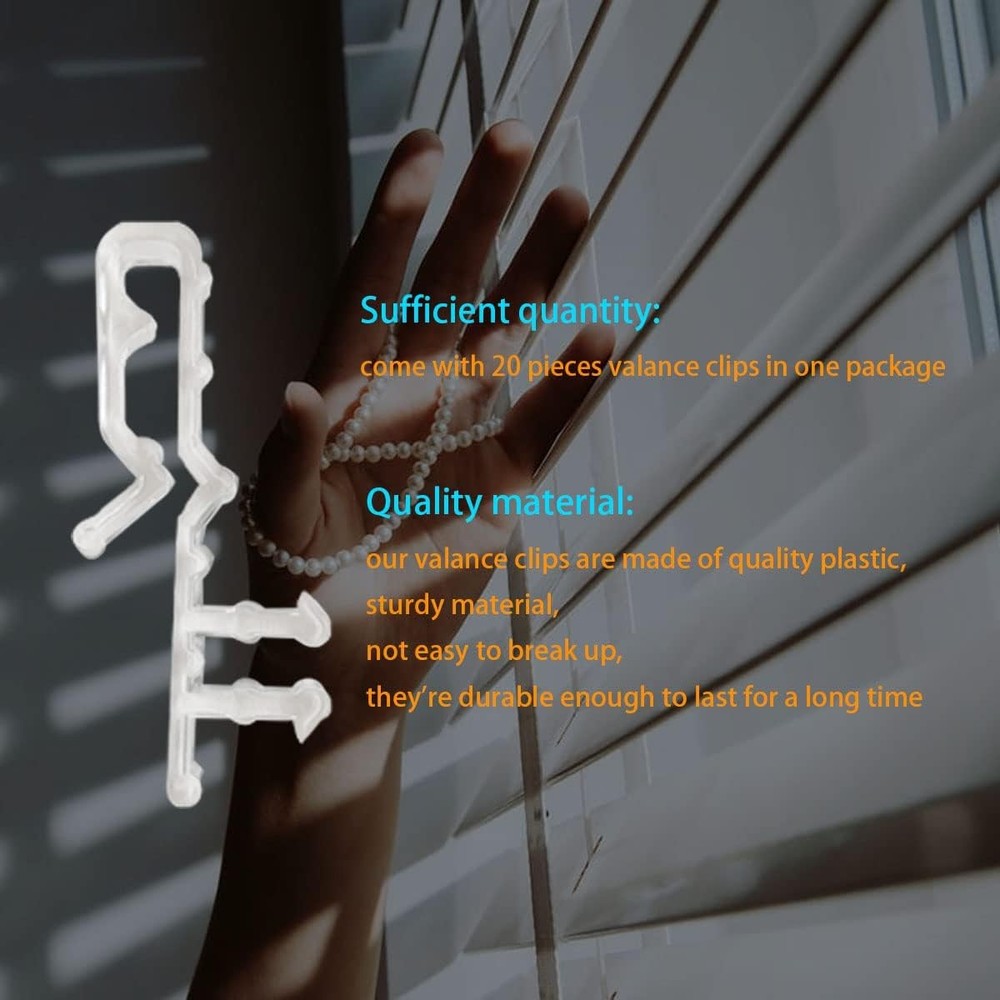 Hidden valance clips for mounting window blinds.