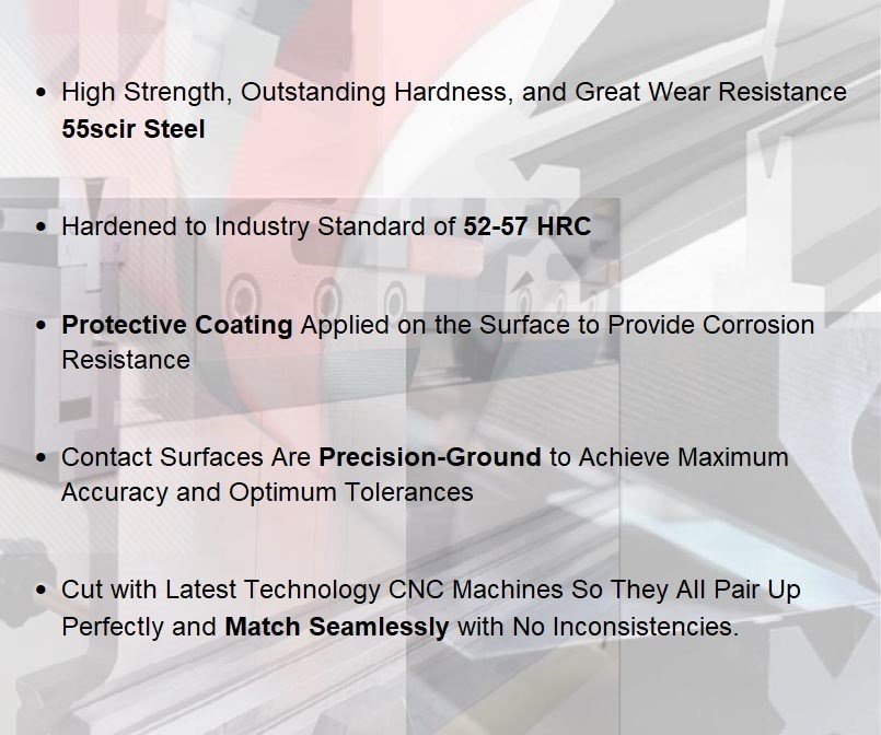 NEW 24” American Type with Safety Tang 85° Press Brake Punch Die Height: 3.03"