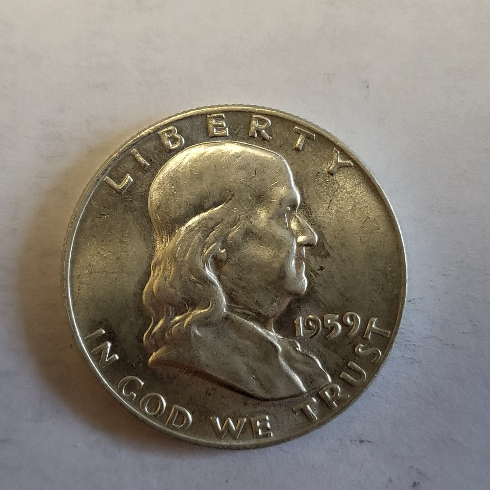 1959 D Franklin Half Dollar 90% Silver