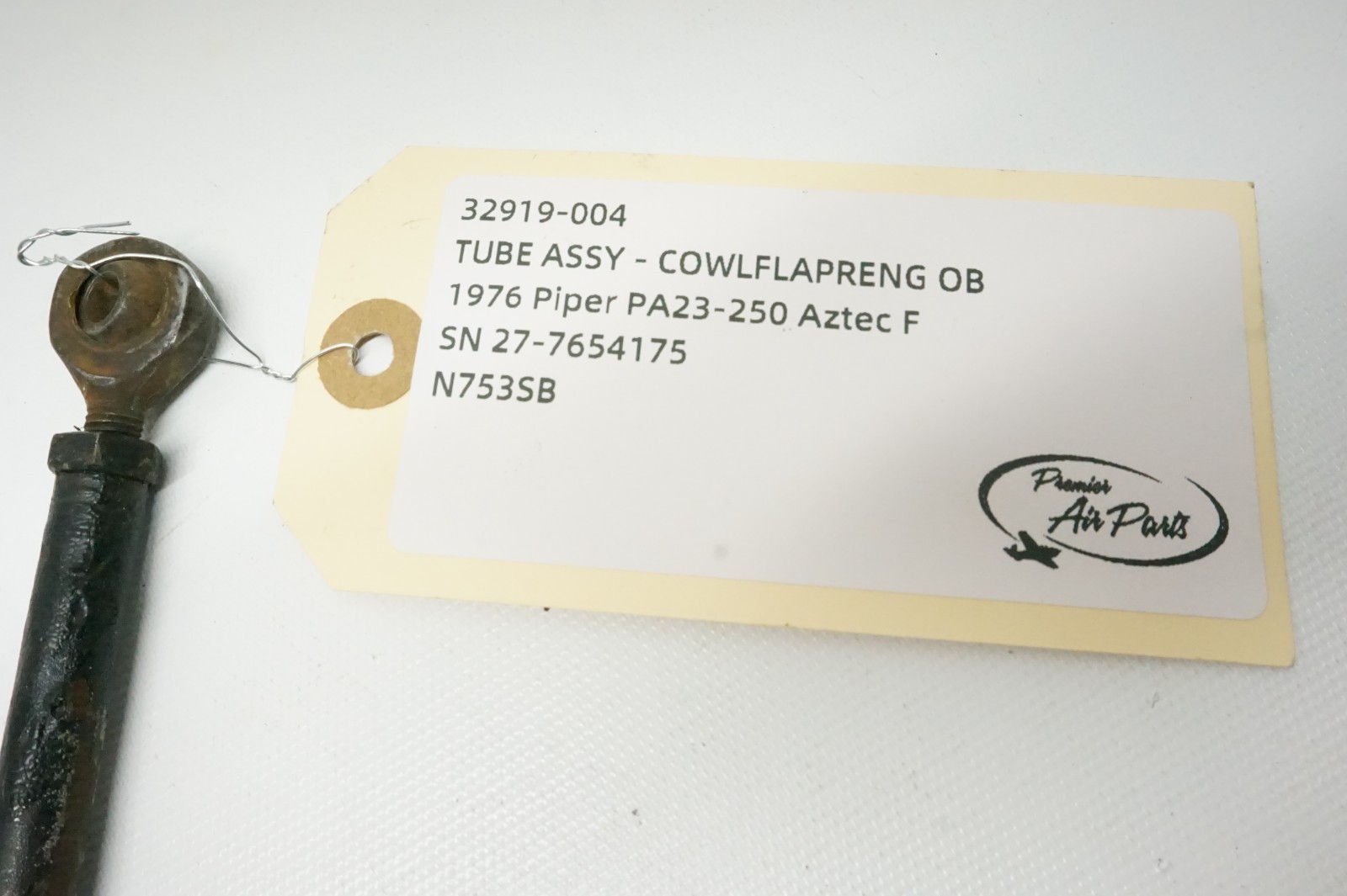 1976 Piper Aztec PA-23-250 Cowl Flap Tube Assembly, P/N: 32919-004