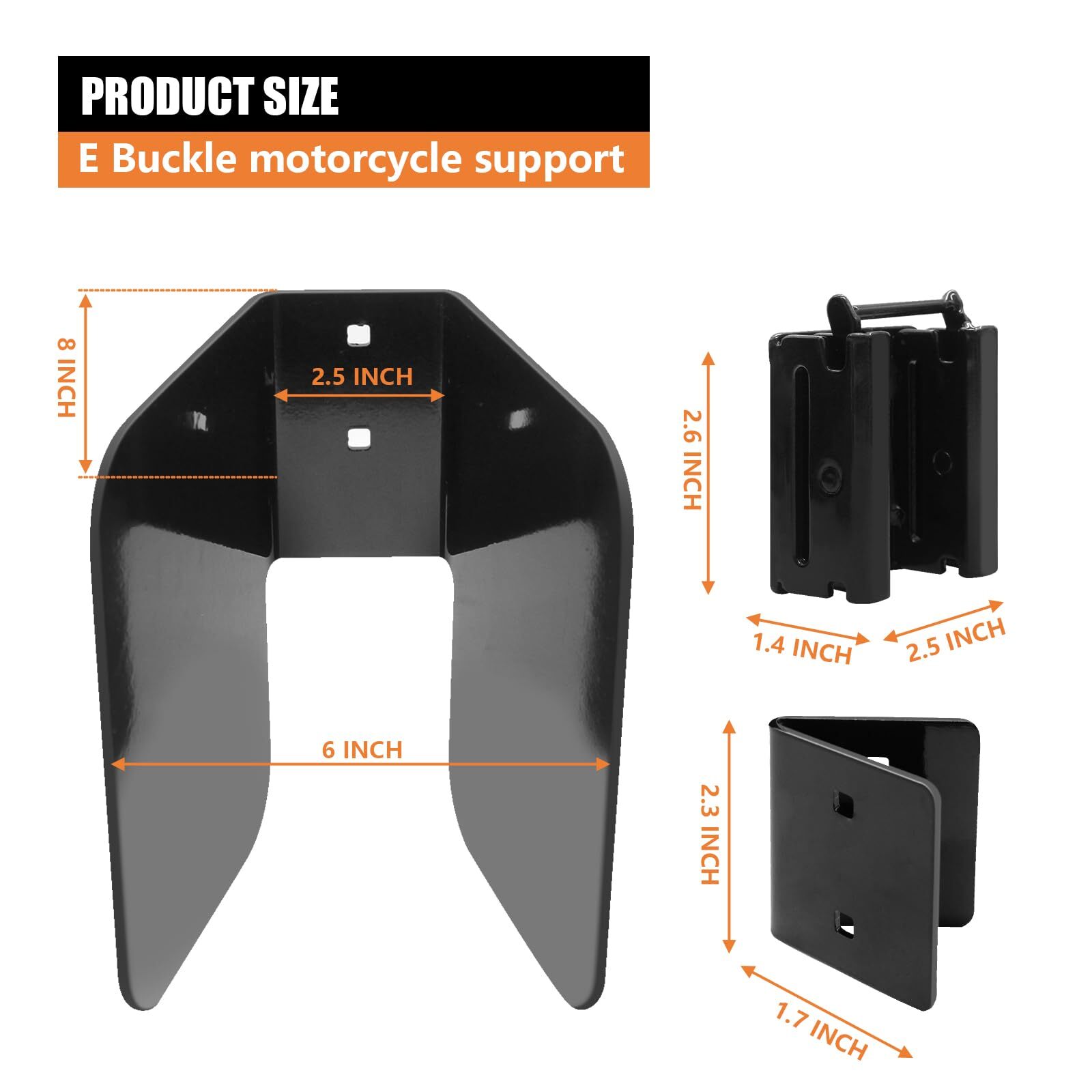 4 pack E-track Wheel Chock Strap Kit Motorcycle Wheel Chocks Heavy Duty Powder