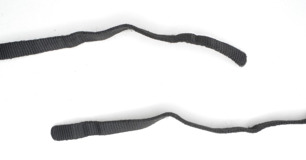 (Missing & Peeling Letters) Mamiya Black / White Camera Neck Strap (NO LUGS)