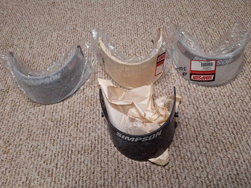 Simpson Clear Shield Model Helmet Lot(4)