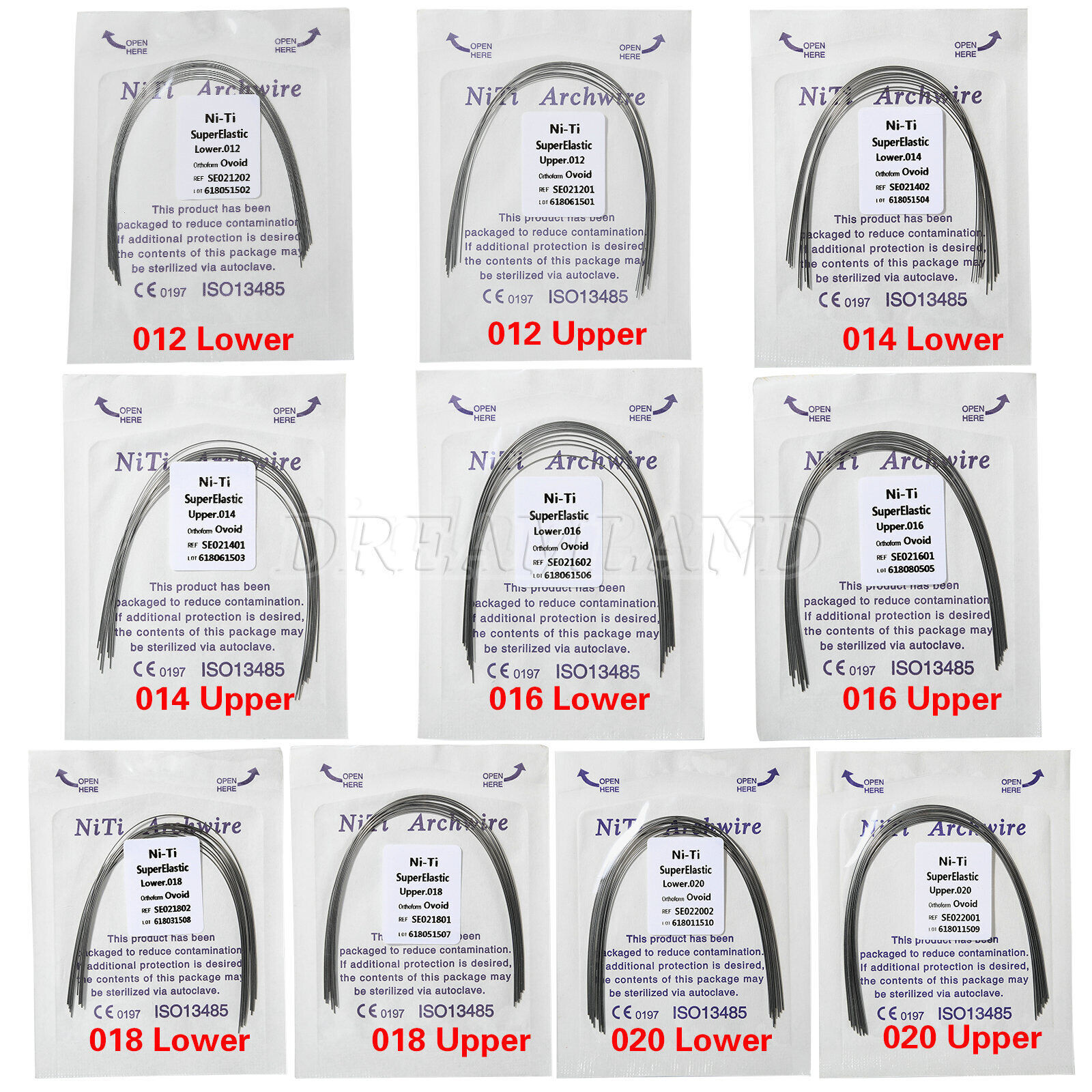 Arcos de Dental Ortodoncia Redondos Niti Arco de Alambre Su Arch Wire 0.99 USD