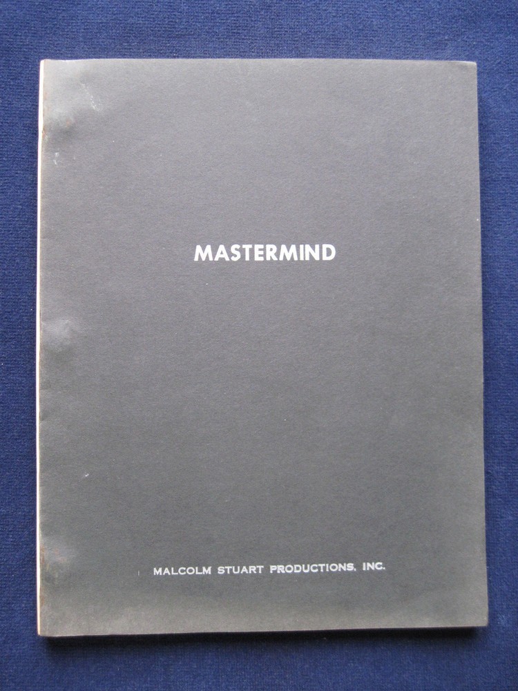 ORIGINAL WILLIAM PETER BLATTY Script MASTERMIND, Actor BRADFORD DILLMAN'S Copy