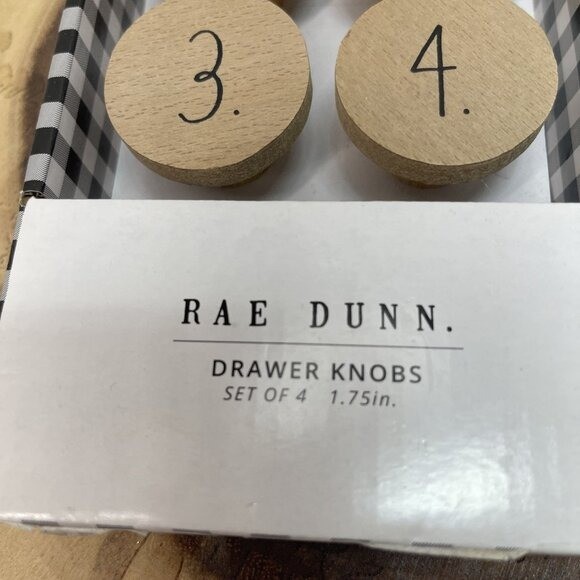 Rae Dunn Numbered Wooden Drawer Pull Knobs - Add A Personal Touch Home Decor