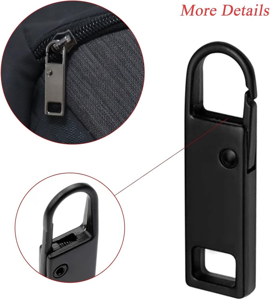 Zipper Pull Replacement Upgraded, 8 Pcs Detachable Zipper Pull Tabs for Lugga...