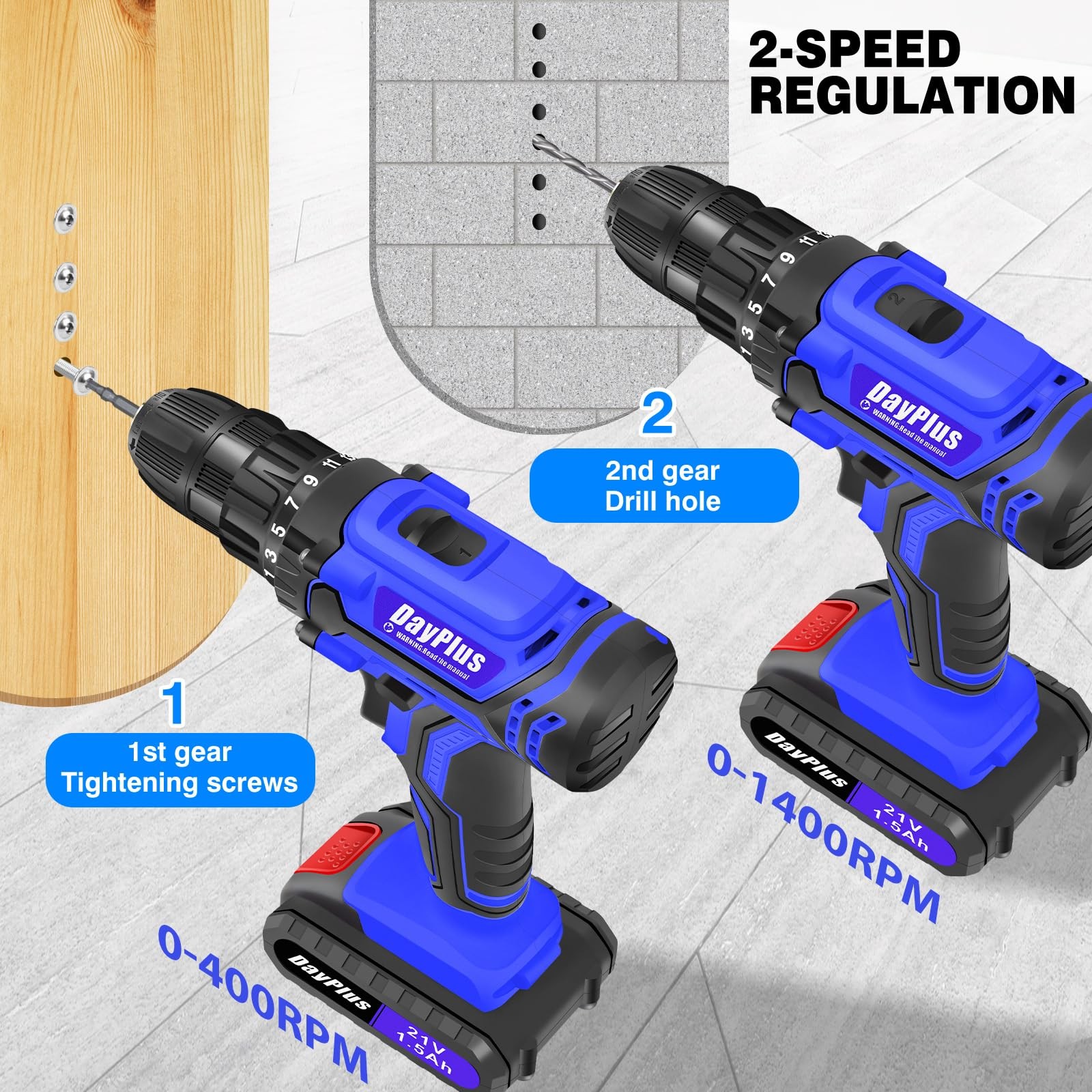 21V Cordless Drill & Driver Kit: Electric, Rechargeable with Charger (NEW)