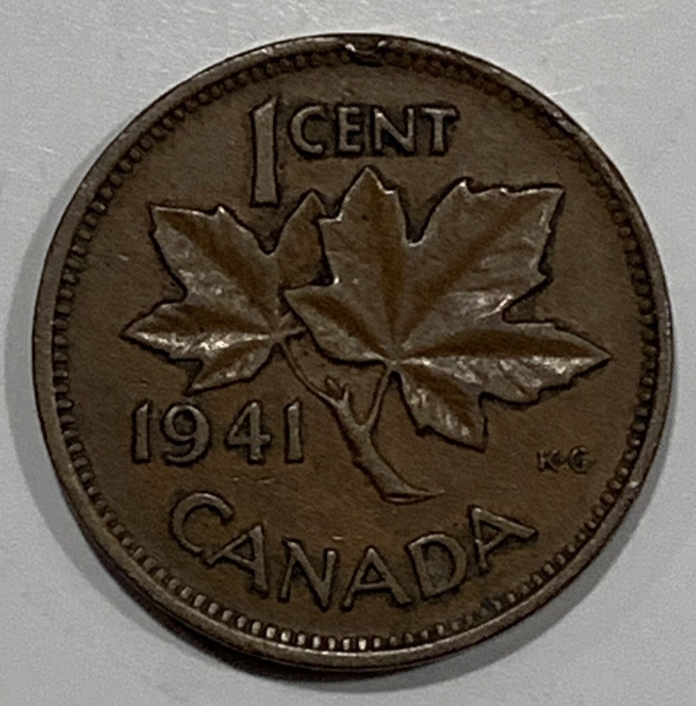 1941 Canada  1 Cent George VI