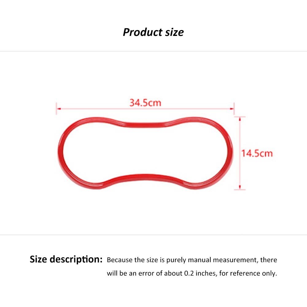 Dashboard Instrument Box Ring Trim Frame Cover Decor Red For Dodge Durango 2011+