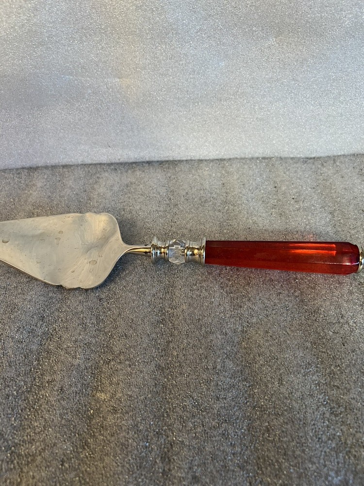 Lenox Red Jeweled Handle Cake Server