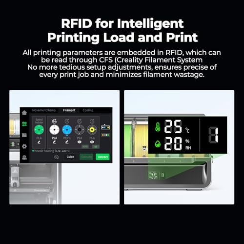 3D Printer RFID Filament Bundle, Hyper PLA Filament Red+orange+skin+brown