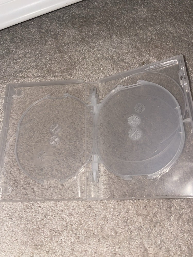 Clear Empty DVD Case Multi Disc Capacity Holds 14 Discs Used