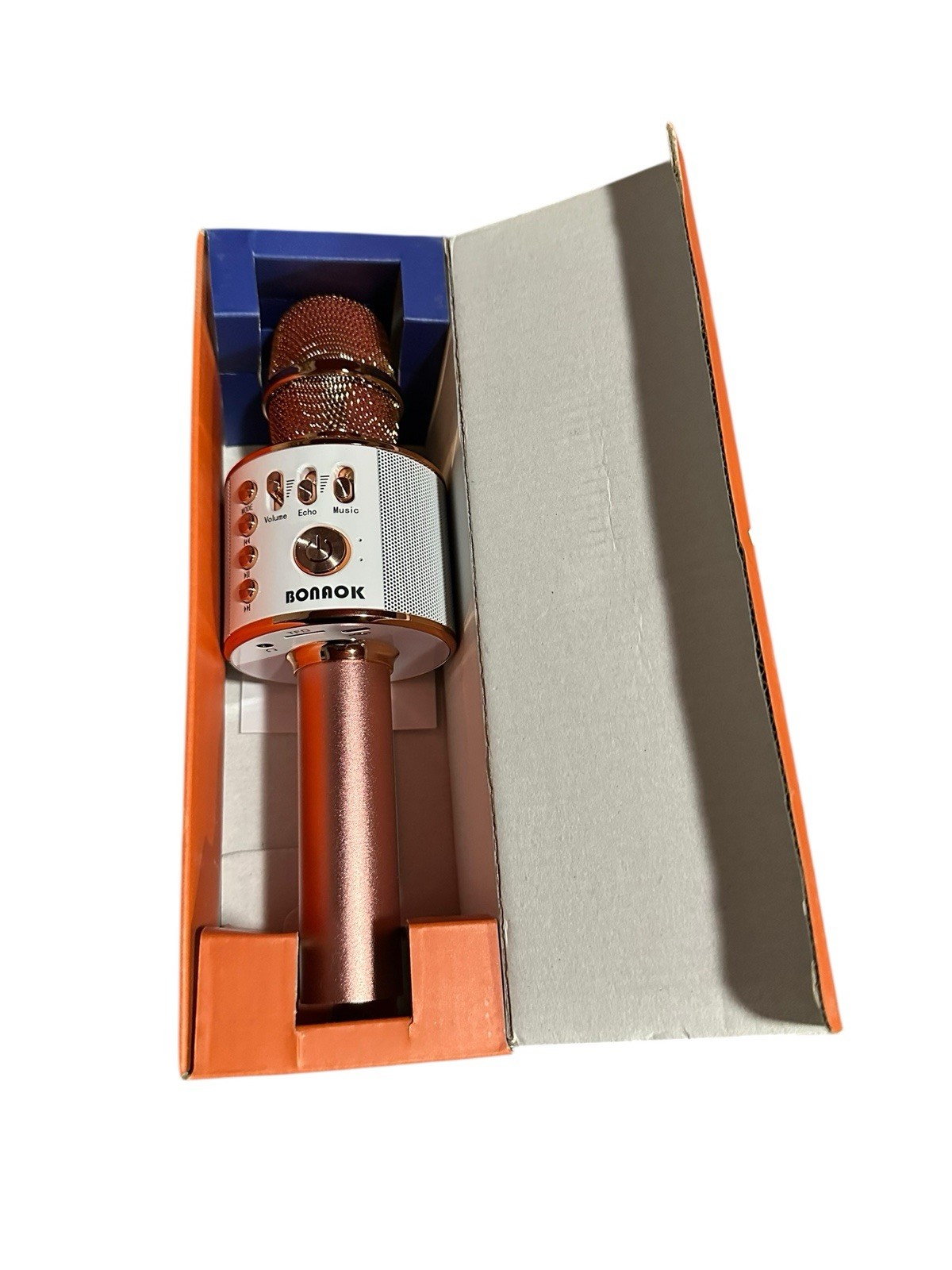 karaoke microphone BONAOK rose gold rechargeable