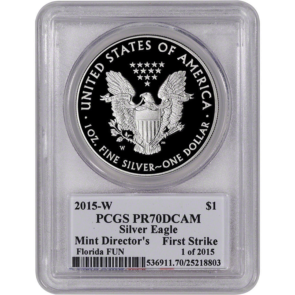 2015 W PROOF SILVER EAGLE PCGS PR70 DCAM MOY SIGNED