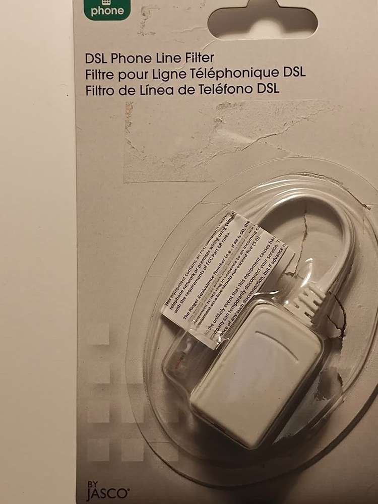 Jasco DSL Phone Line Filter (White)