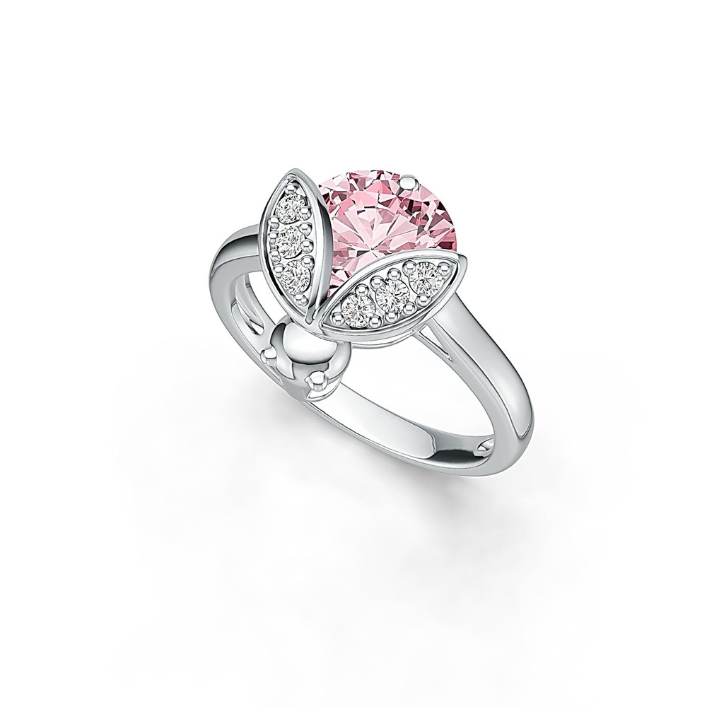 Sterling Silver Semi Mount Ring Setting Round RD 10x10mm Lady bug Theme