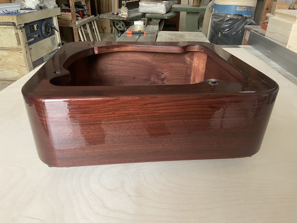 Thorens TD 124 Plinth Plinth Rounded Solid Wood Turntable Plinth