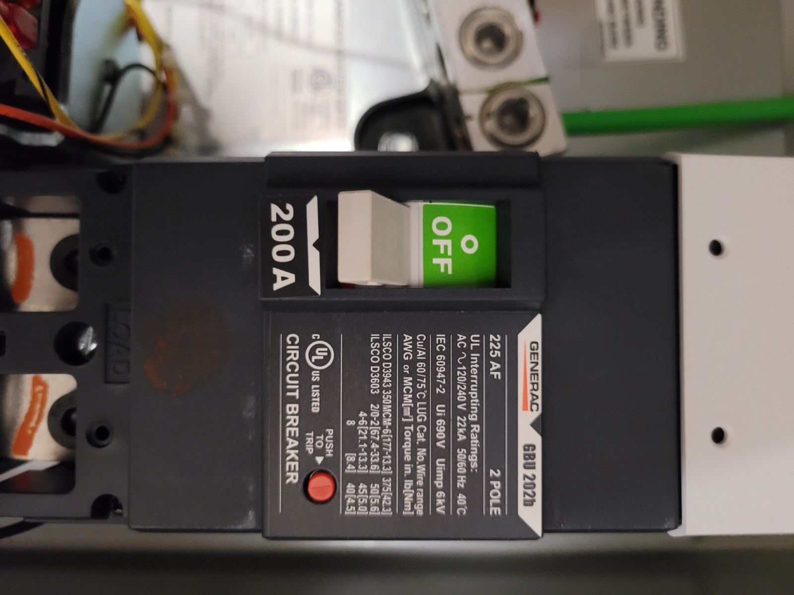 Generac PWRCell CXSW200A3 SE Rated Automatic Transfer Switch 200 Amp