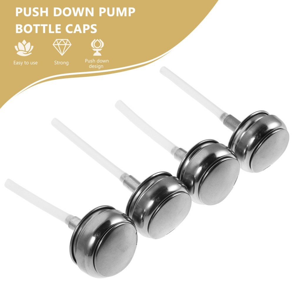 5 Pcs Alcohol Dispenser Push down Cap Pump Bottle Caps Replacement