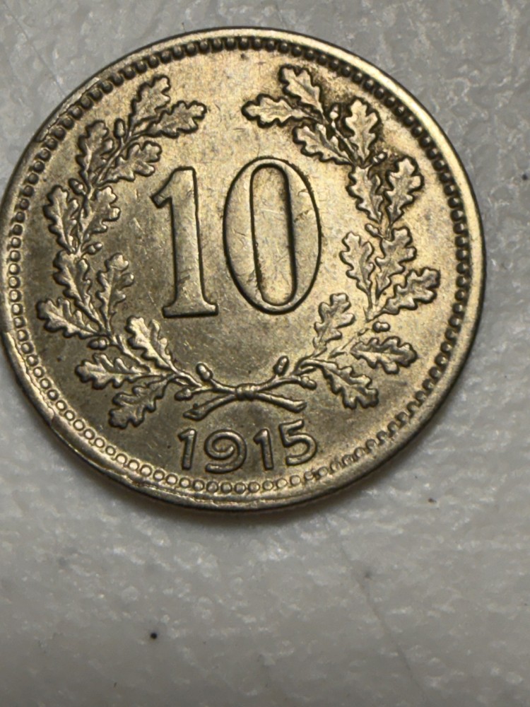 1915 Austrian Empire 10 Heller coin