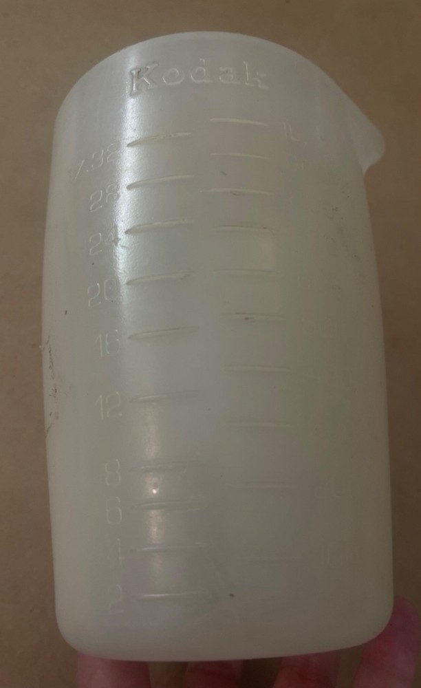 Vintage Kodak Heavy Plastic Developing Measuring Beaker/Pitcher 7”