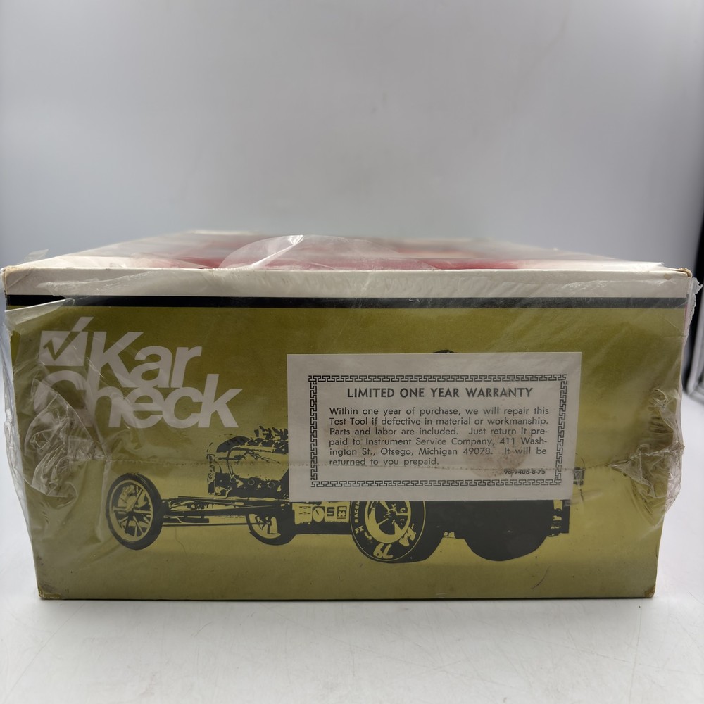 Vtg Kar Check Mini Engine Analyzer Model 2095 Tachometer Dwell Meter Volts NIB