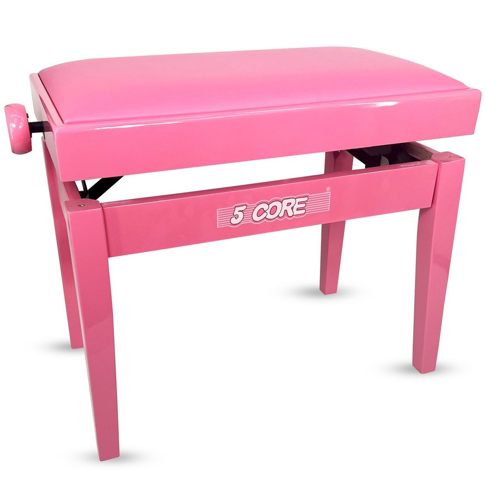 Adjustable Piano Bench 3.25" Thick Solid Wood Heavy Duty Stool