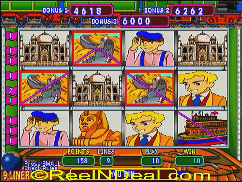 Amcoe Around The World Cherry Master 8-Liner Machine Optional Skill Spin & Hold
