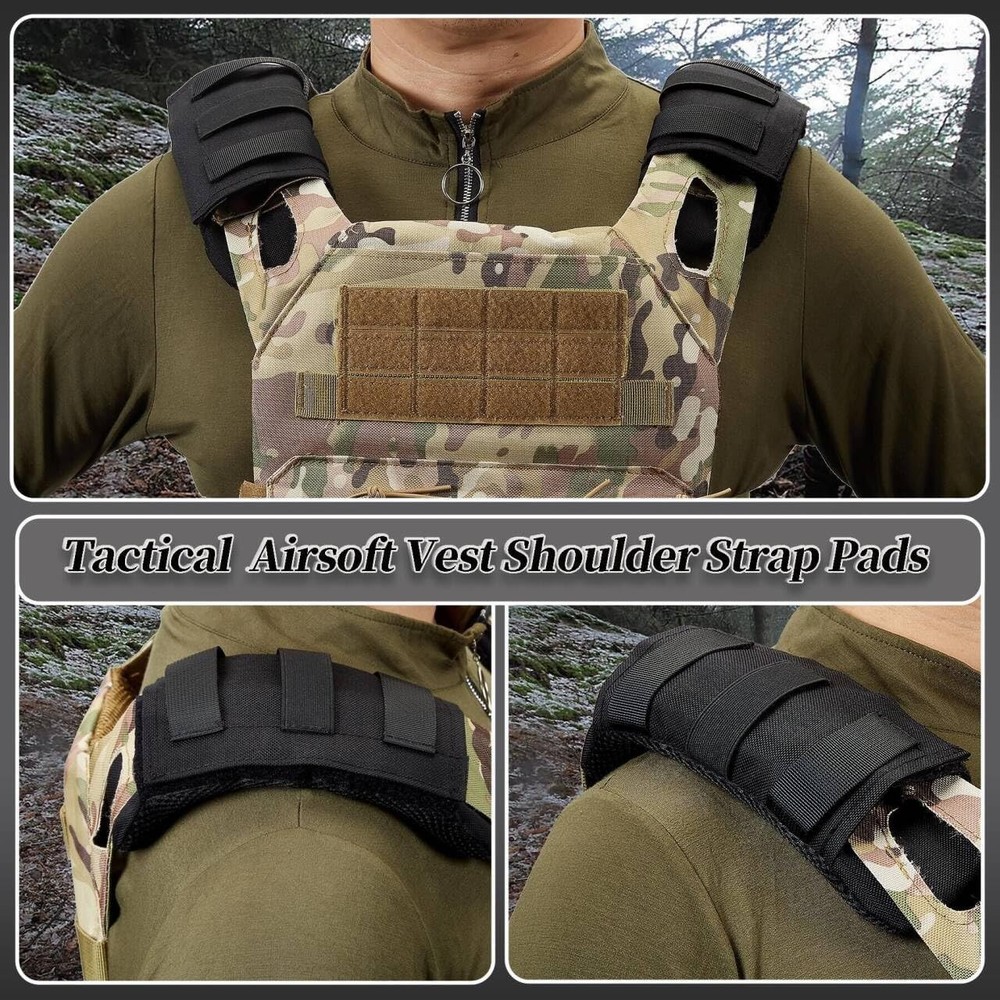 2 Pack Tactical Shoulder Strap Pads for 3'' Sling & Backpack Straps