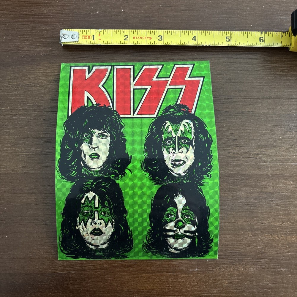 Kiss 1981 Italian Prism Sticker 6x4 Vintage Original