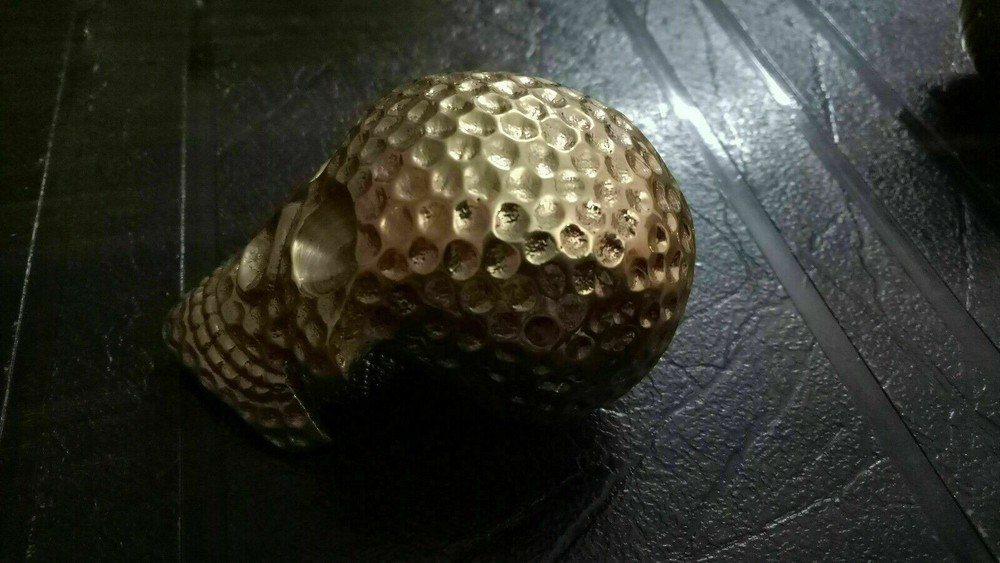 Antique Victorian Solid Brass Design Skull Head Handle Only /Walking Cane Stick