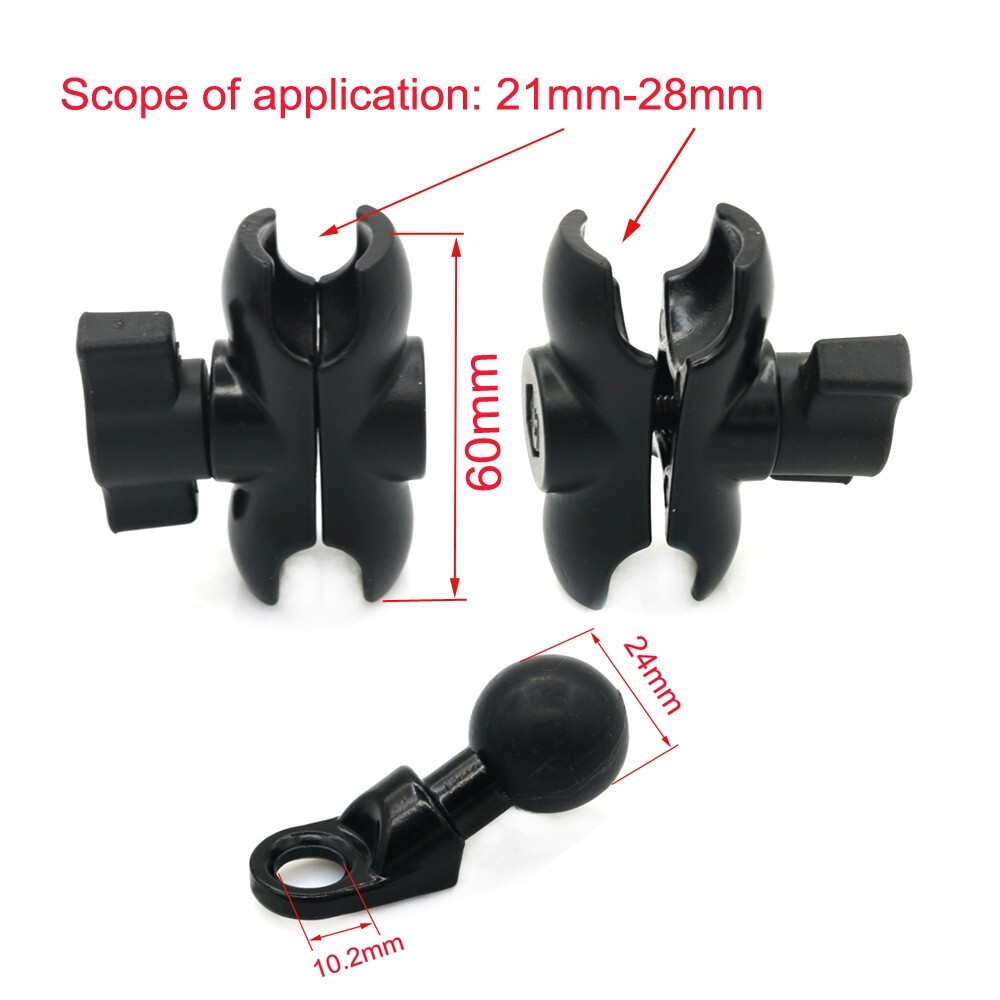Phone Holder Triple Tree Stem Fork Stem Mount GPS Navigation Mirror Bracket 23