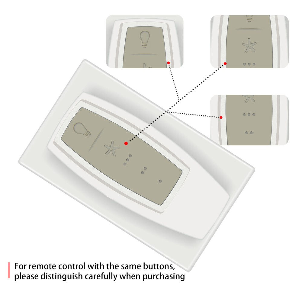 Remote Control For Hunter 3-Speed Ceiling Fan 99110 With Wall Bracket