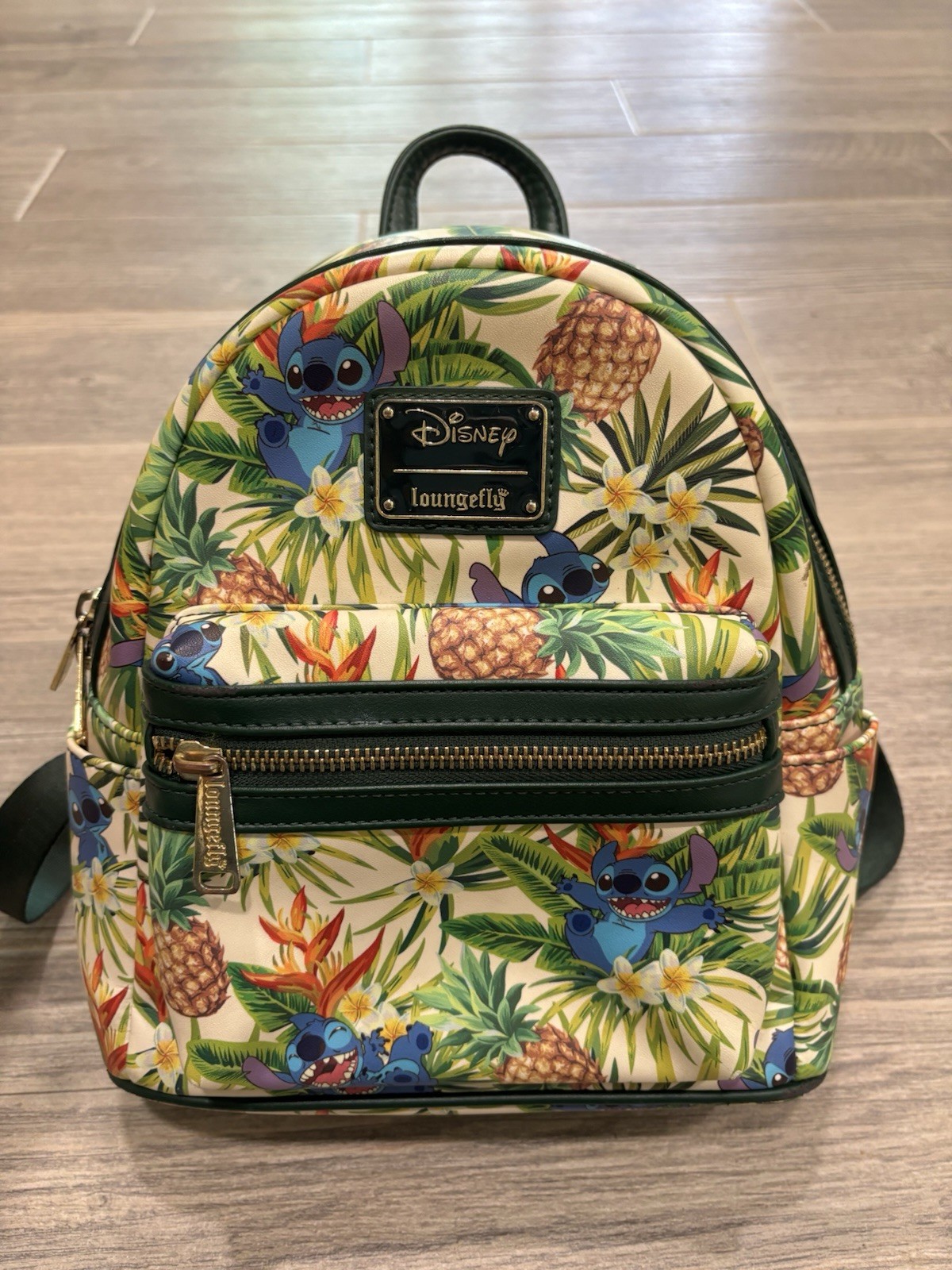 Loungefly Disney Lilo & Stitch Hawaiian Pineapple All Over Print Mini Backpack