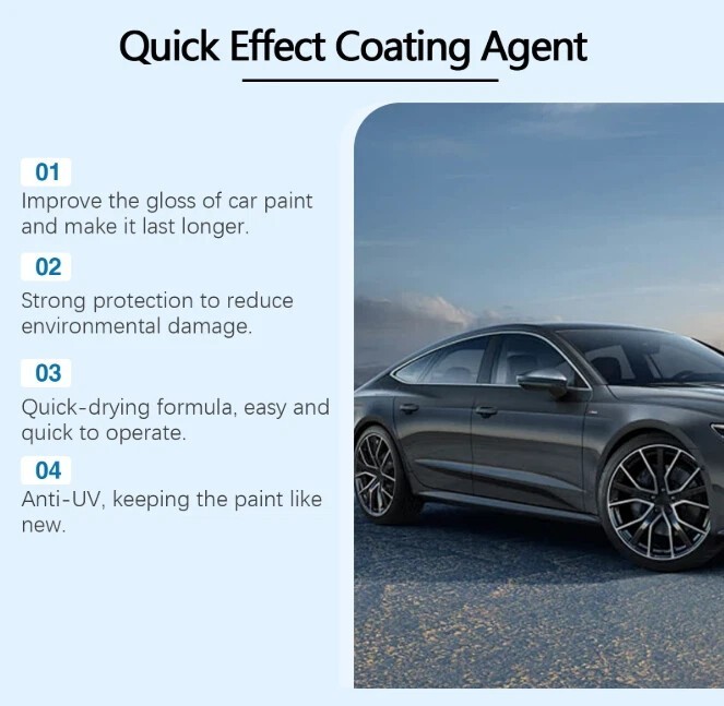 Car Coating Spray,Quick Effect Coating Agent,Car Scratch Wax Polish Spray Liquid