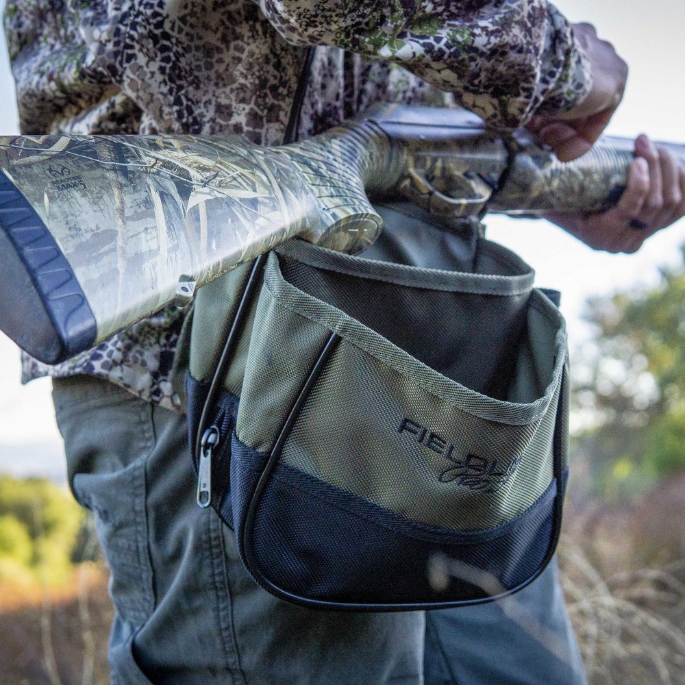 Pro Green Small Trap Shooting 1 Shell Ammo Pouch Holder Poly Durable Compact