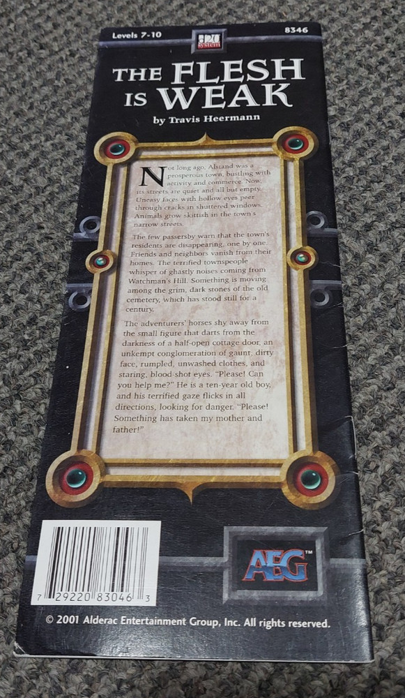The Flesh is Weak - Dungeons & Dragons 3rd Edition - D20 Mini Module - AEG