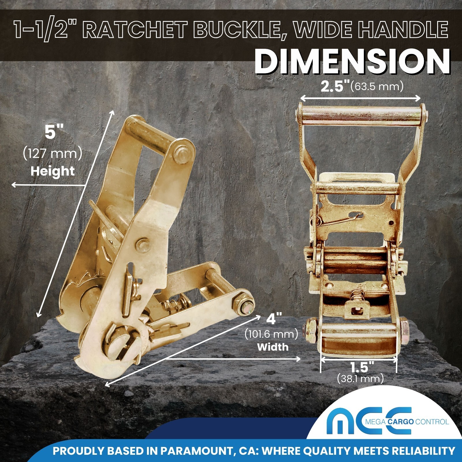 4 Pack 1.5" x 15ft Ratchet Strap W/ J Hook Flatbed Truck Trailer Tie Down Strap