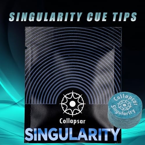 14mm Black Layer Pigskin Pool Cue Tips - 1 pc, Individual Packaging Medium