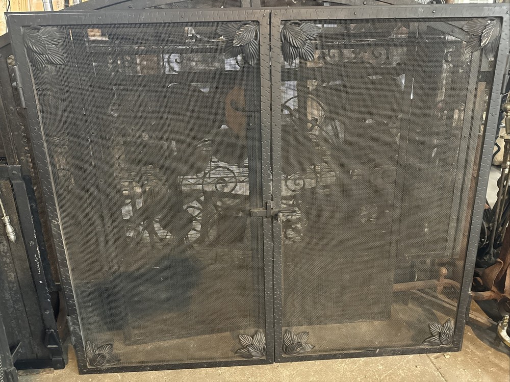 Fixed fireplace screen spanish style oversized 51 x 43