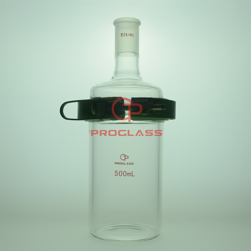 Lab Glass Separate Flask with Easy Open Clamp 500mL