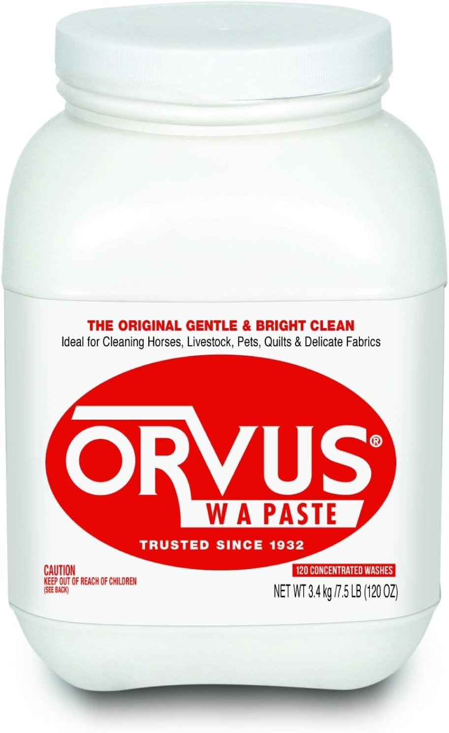 Orvus W.A. Paste Surfactant Cleaner – 7.5 lb Tub (120 oz) - Free Shipping