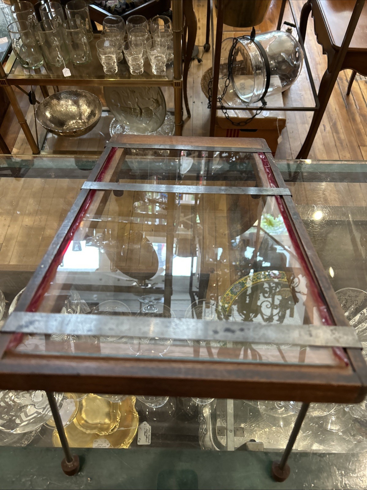 Antique Photo Negative Retouching Easel Photography Wood Glass